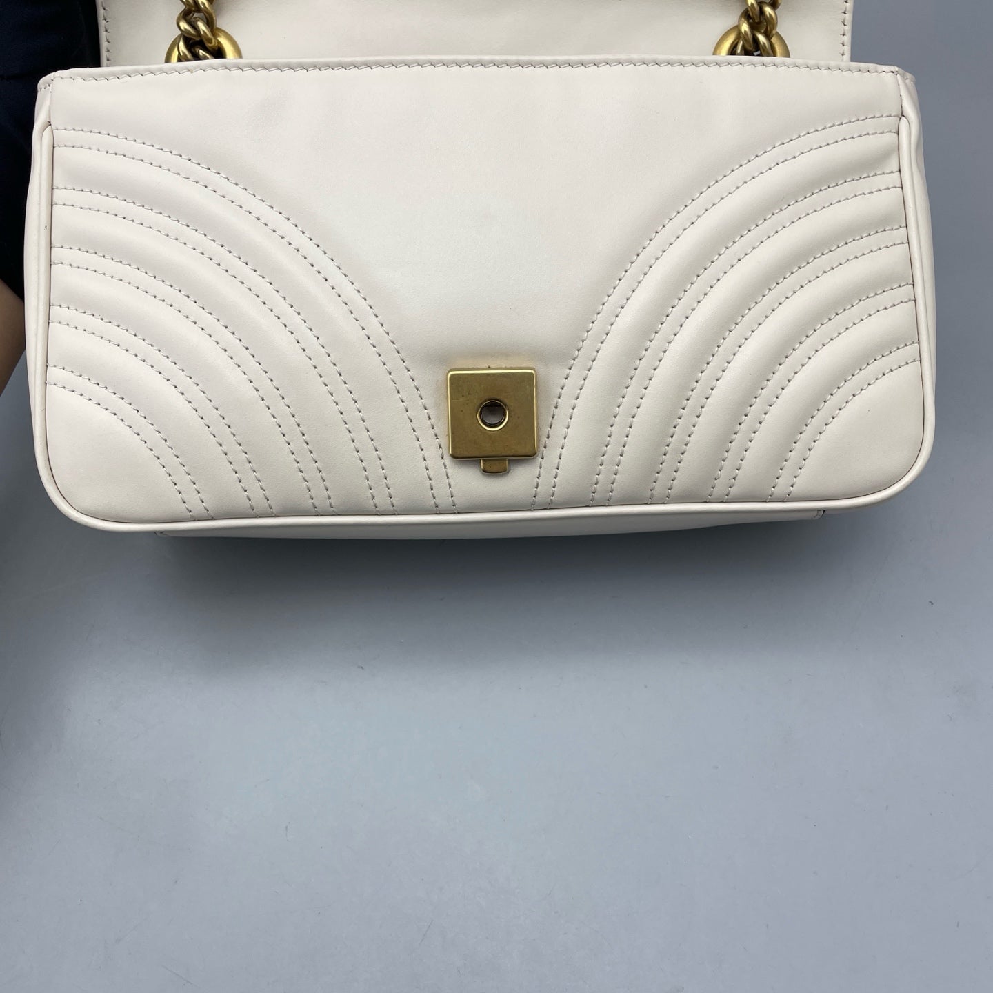Gucci - GG Marmont Matelassé Shoulder Bag - Leather - White - (small)