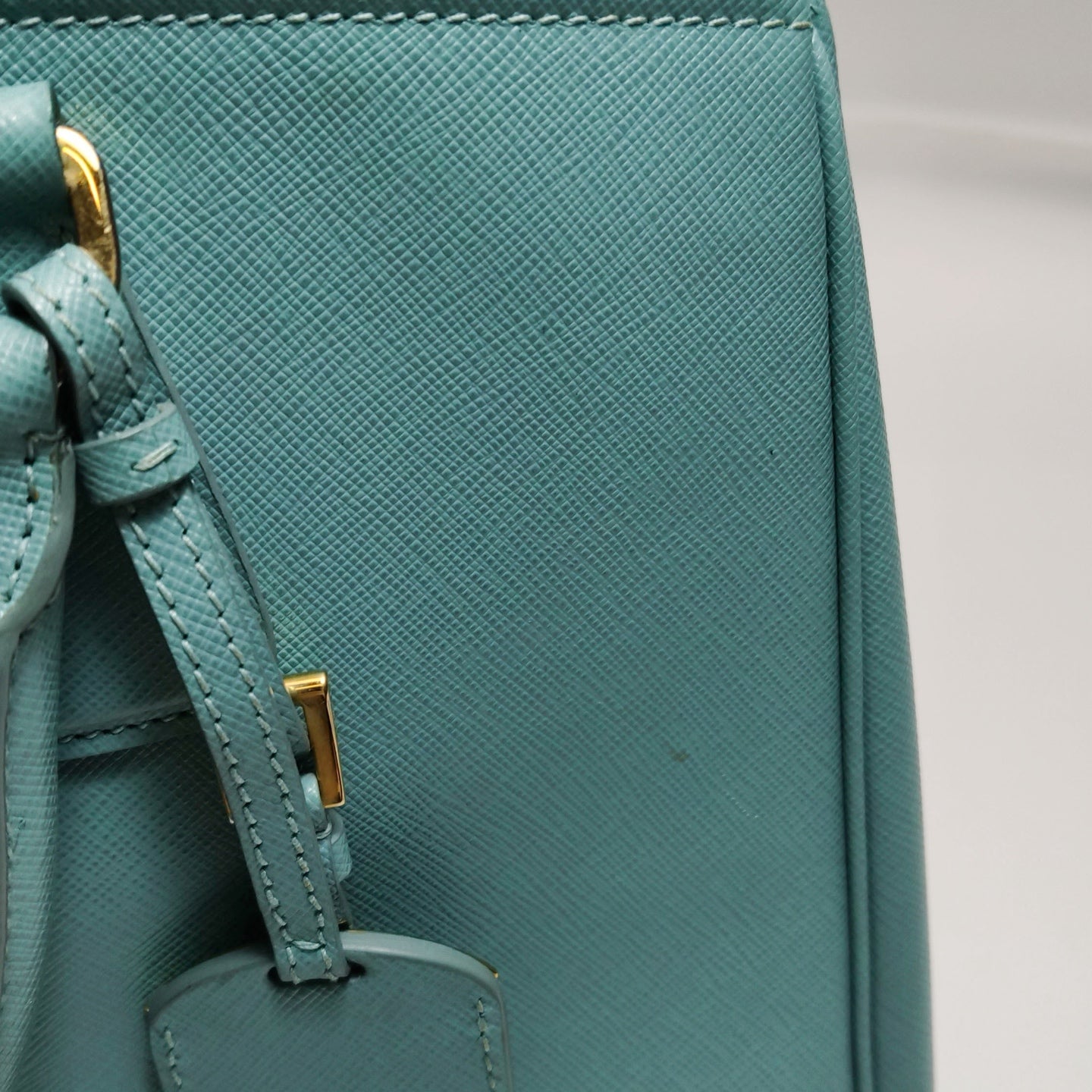 Prada - BN1801 Saffiano Lux Tote - Saffiano leather - Blue - (medium)