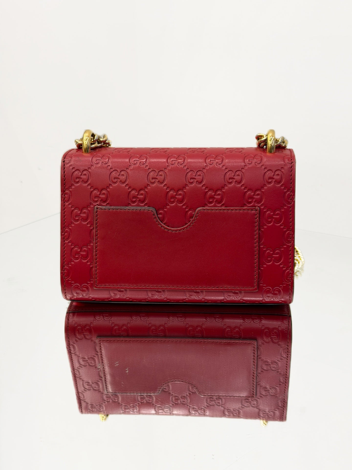 Gucci - Padlock - Guccissima embossed leather - Red - (small)