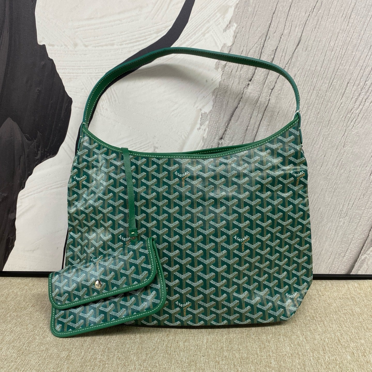Goyard - Hobo - Goyardine canvas with leather trim - Green - (large)