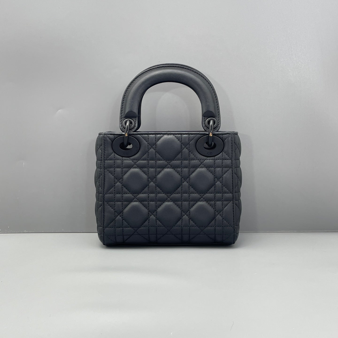 Dior - Lady Dior Mini - Matte Cannage-quilted leather - Black - (mini)