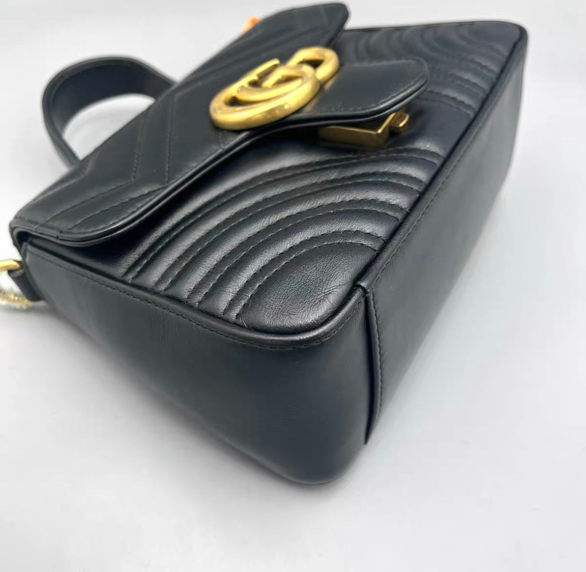 Gucci - GG Marmont Matelassé Mini Top Handle Bag - Leather - Black - (mini)