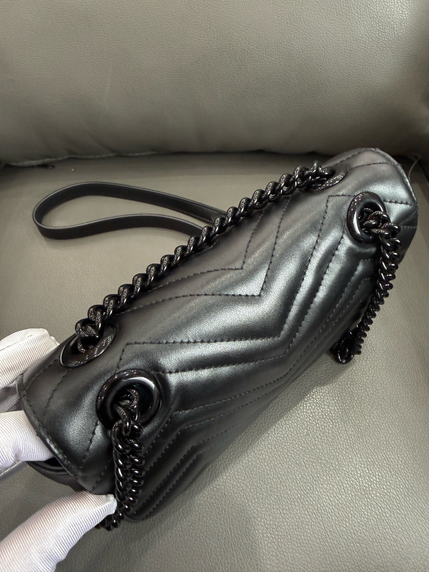 Gucci - GG Marmont Matelassé Mini Bag - Leather - Black - (Mini)