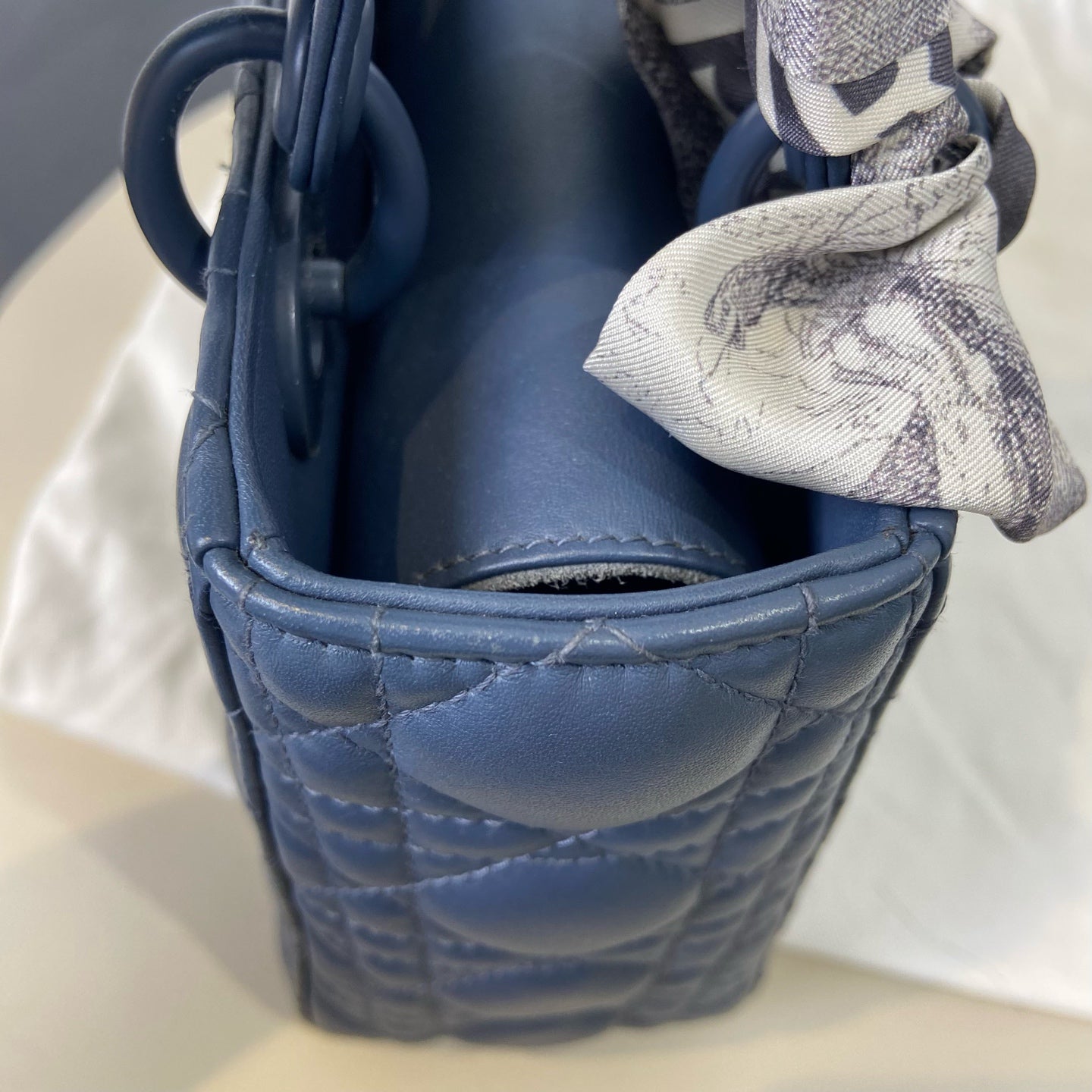 Dior - Lady Dior - Matte Calfskin Leather - Hazy Blue - (Small)