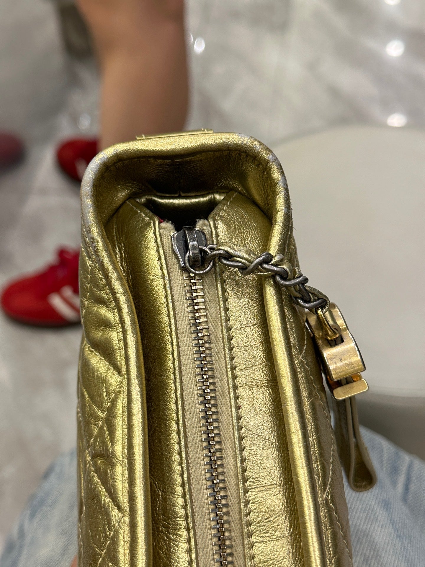 Chanel - Gabrielle Hobo Bag Small - Aged calfskin leather - Gold - (small)