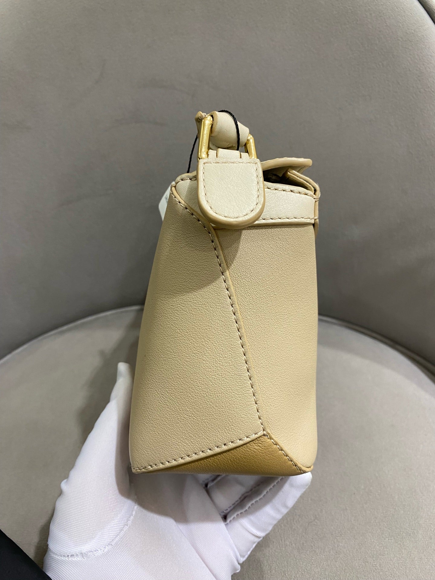 Loewe - Puzzle Mini - Leather - Beige and Tan Multicolour - (mini)