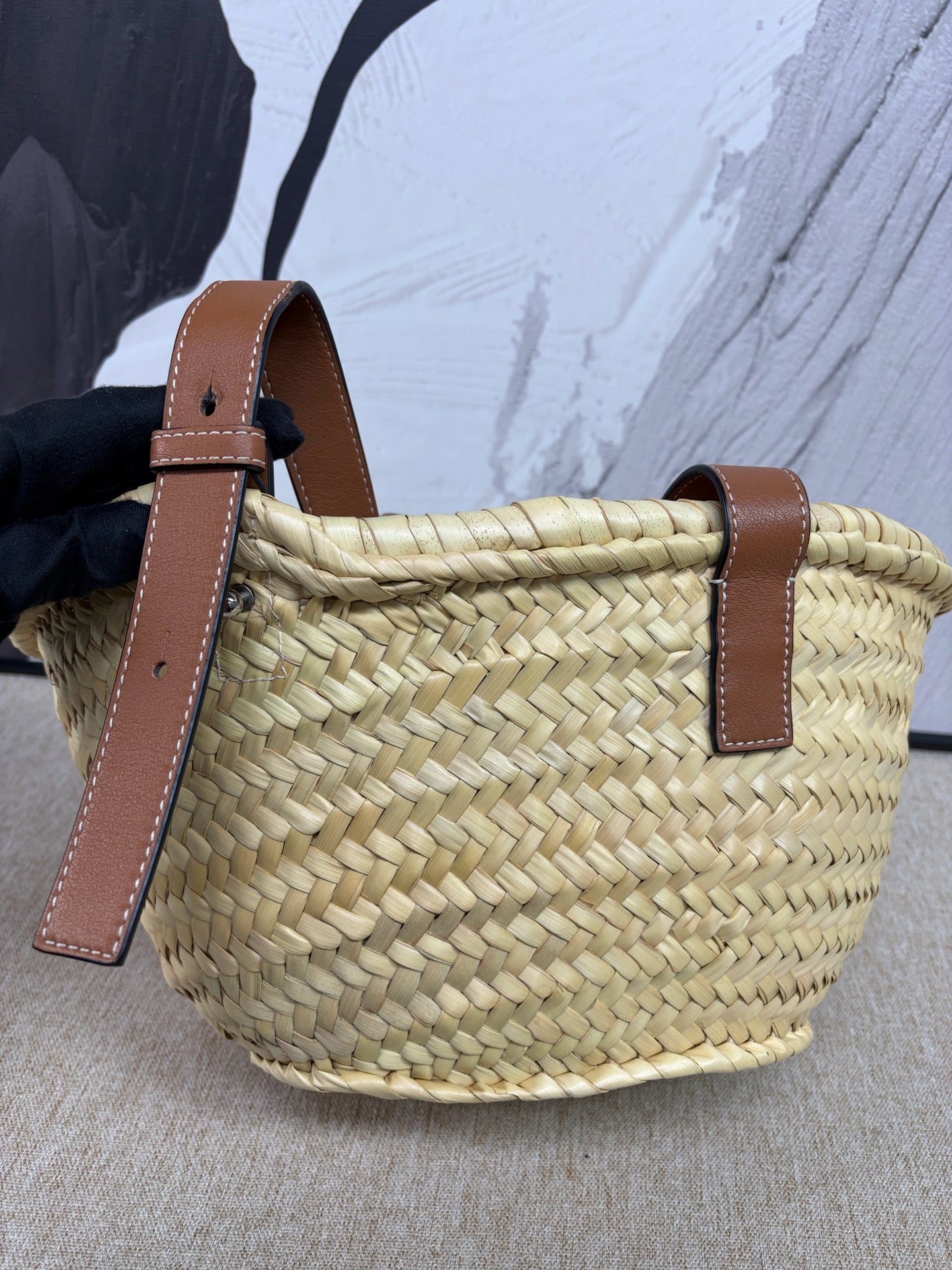 LOEWE - Basket Bag - Wicker and Leather - Beige and Brown - (Small)