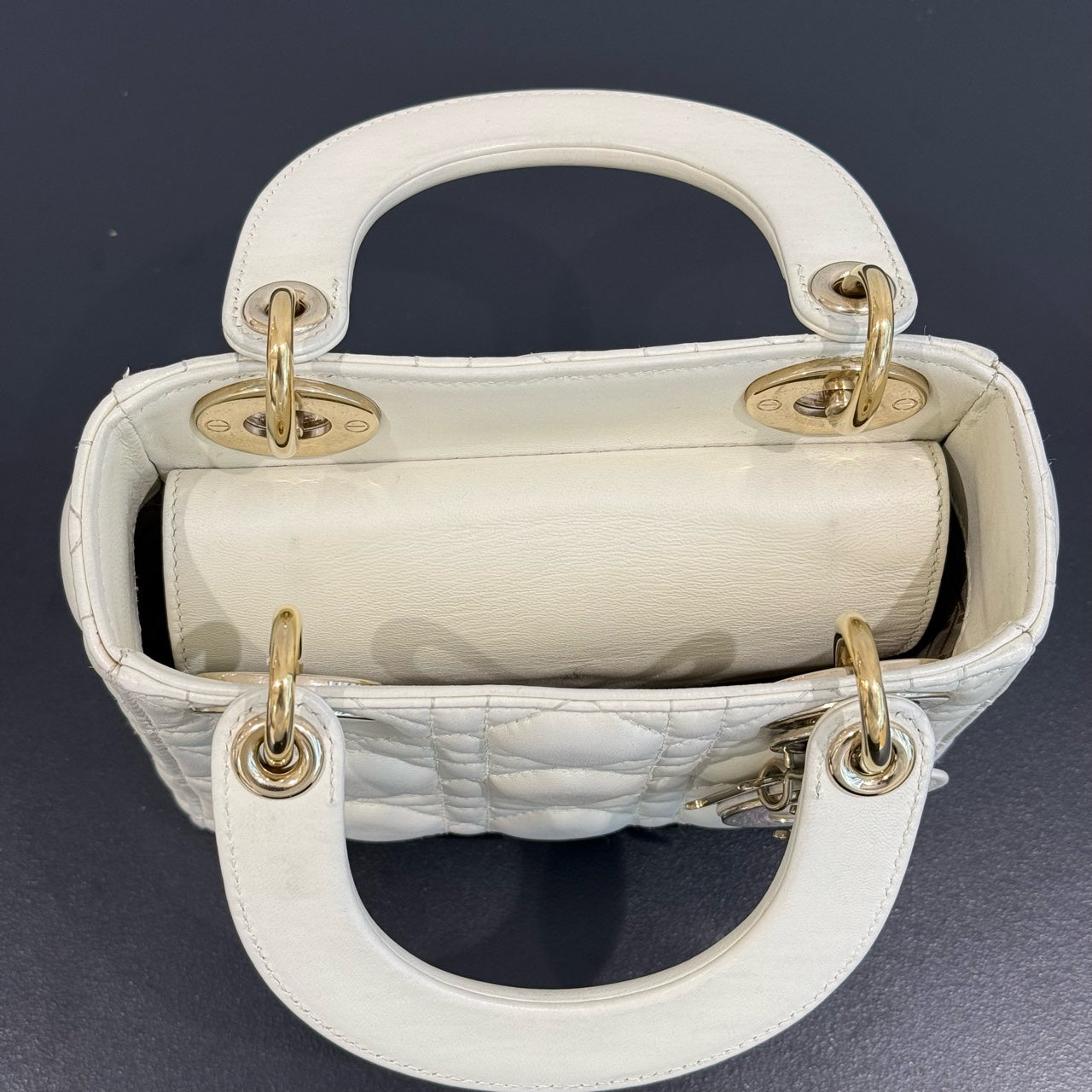 Dior - Lady Dior Mini - Leather - White - (mini)