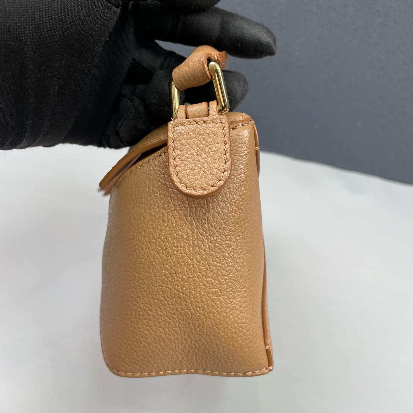 Loewe - Puzzle Mini - Grained calfskin leather - Toffee - (mini)