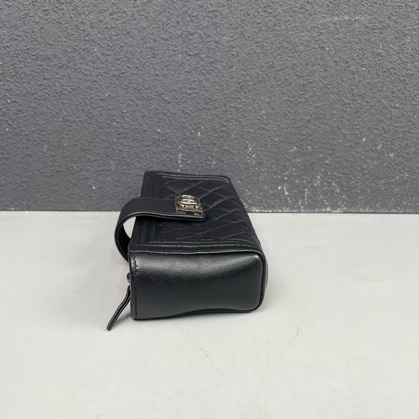 Chanel - Le Boy Three-Layer Wallet - Leather - Black - (mini)
