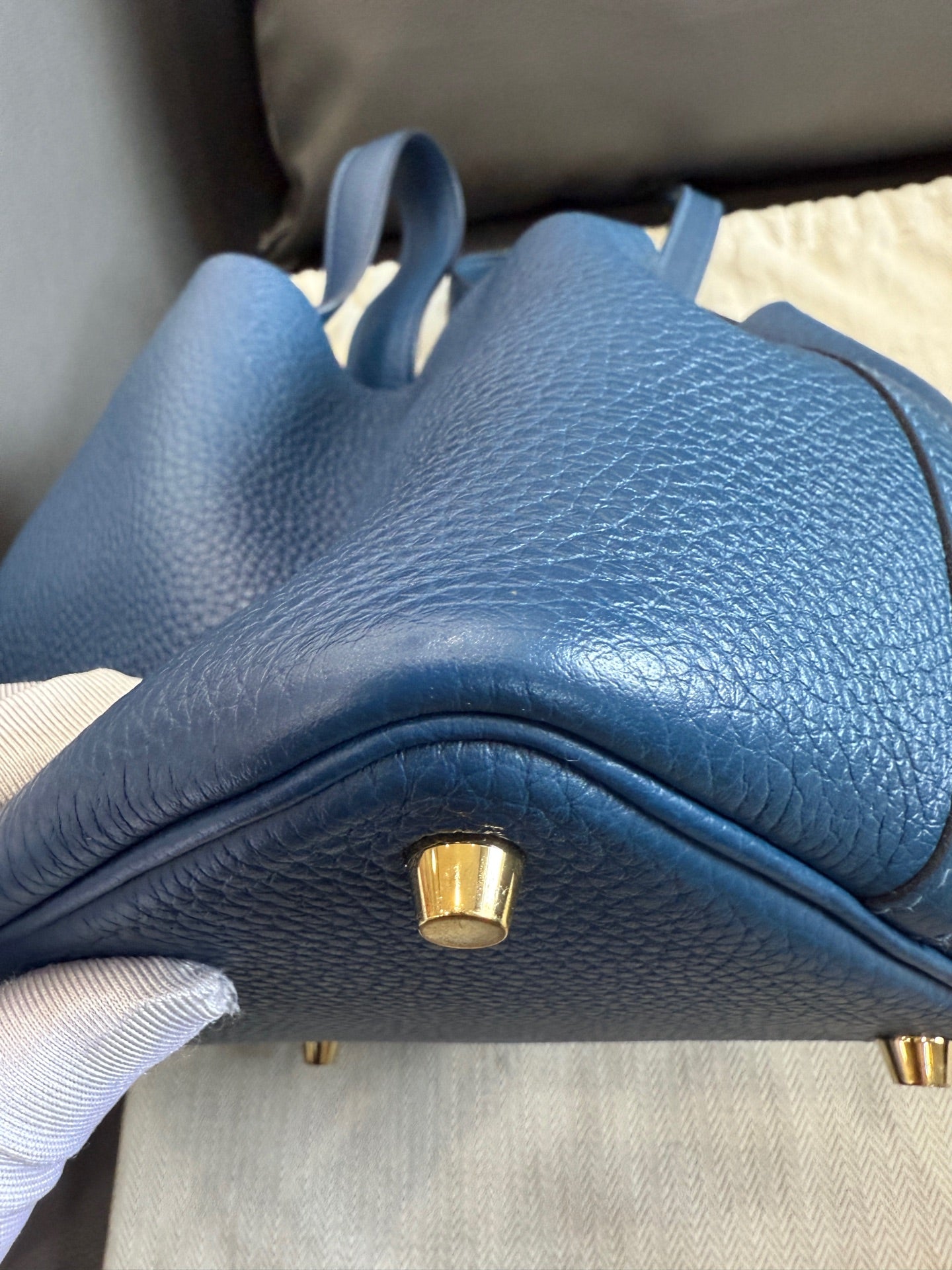 Hermès - Picotin Lock 18 - Clemence leather - Deep Blue with Gold-Tone Hardware - (mini)