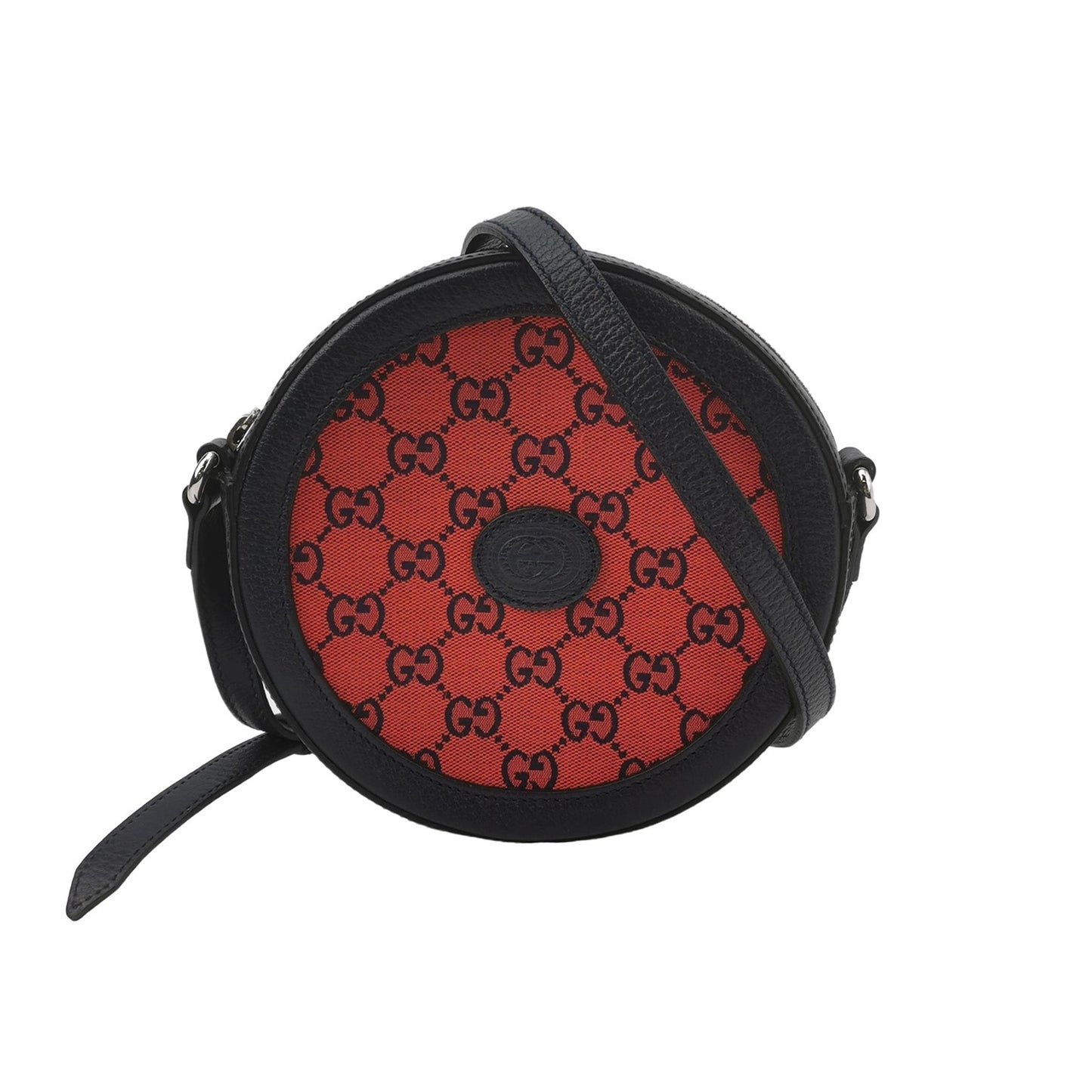 Gucci - 658825-2UZAN-5279 - GG Monogram canvas with pebbled leather trim - Red with black accents - (mini)