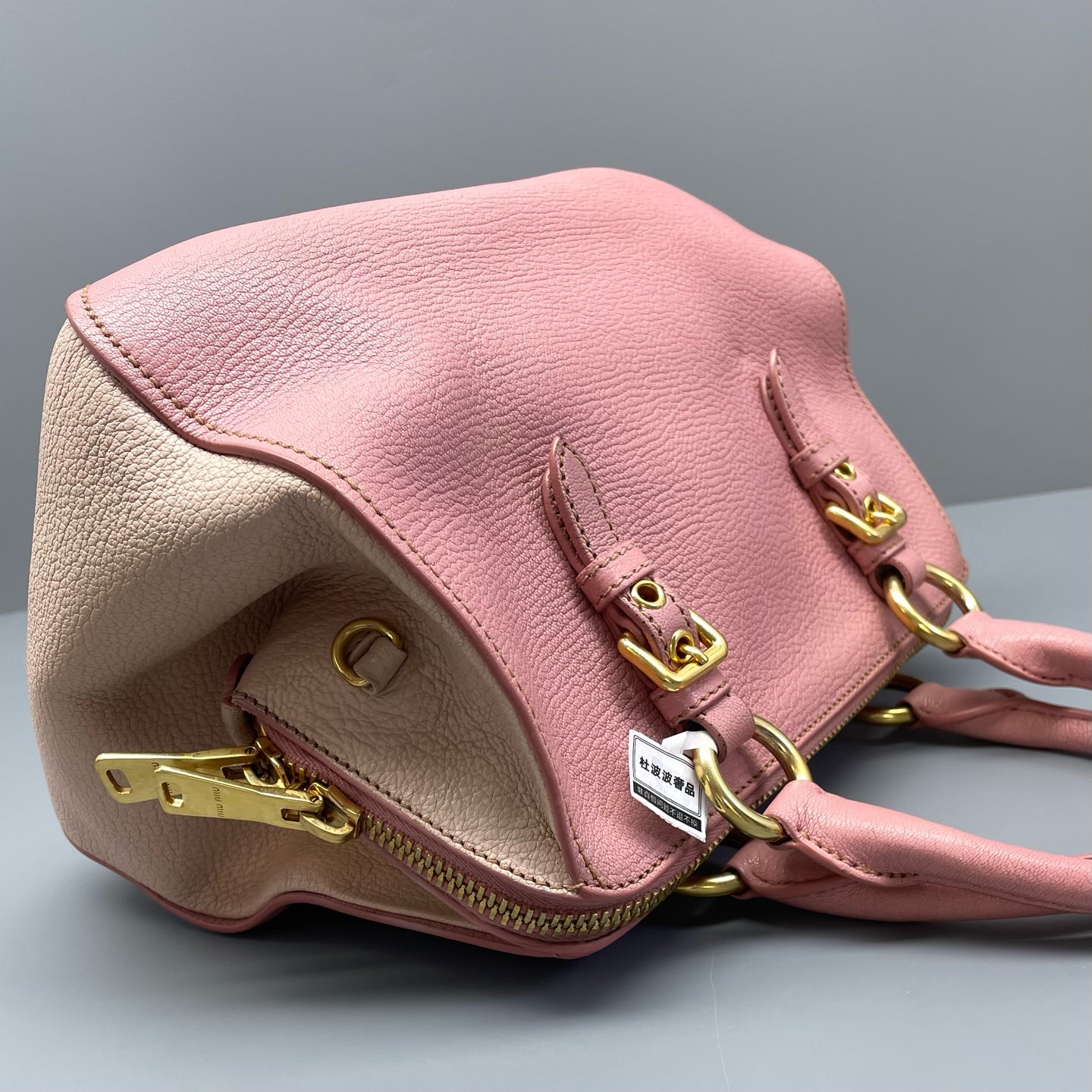 Miu Miu - Vitello Lux Satchel - Grained leather - Pink - (medium)