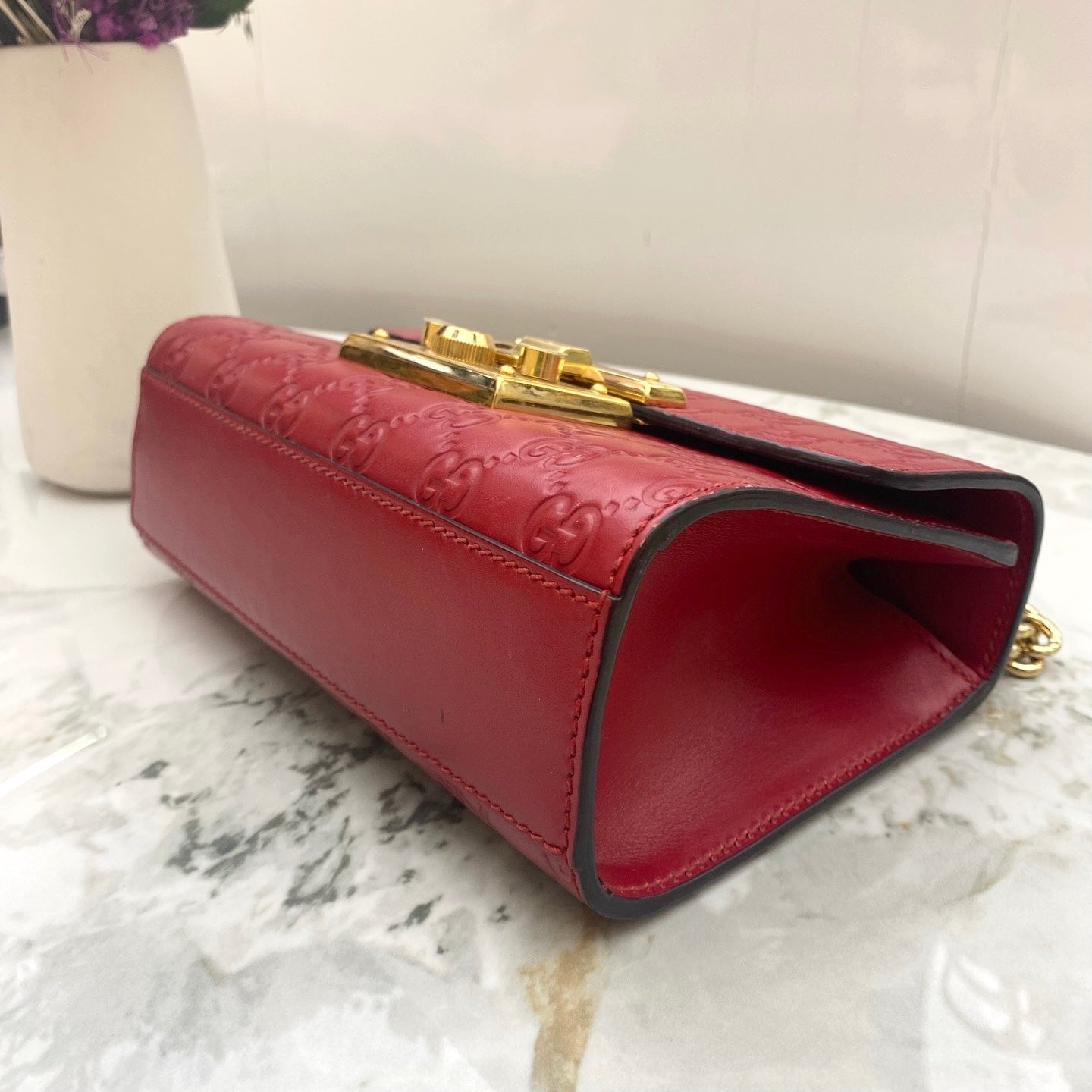 Gucci - Padlock - Leather - Red - (mini)