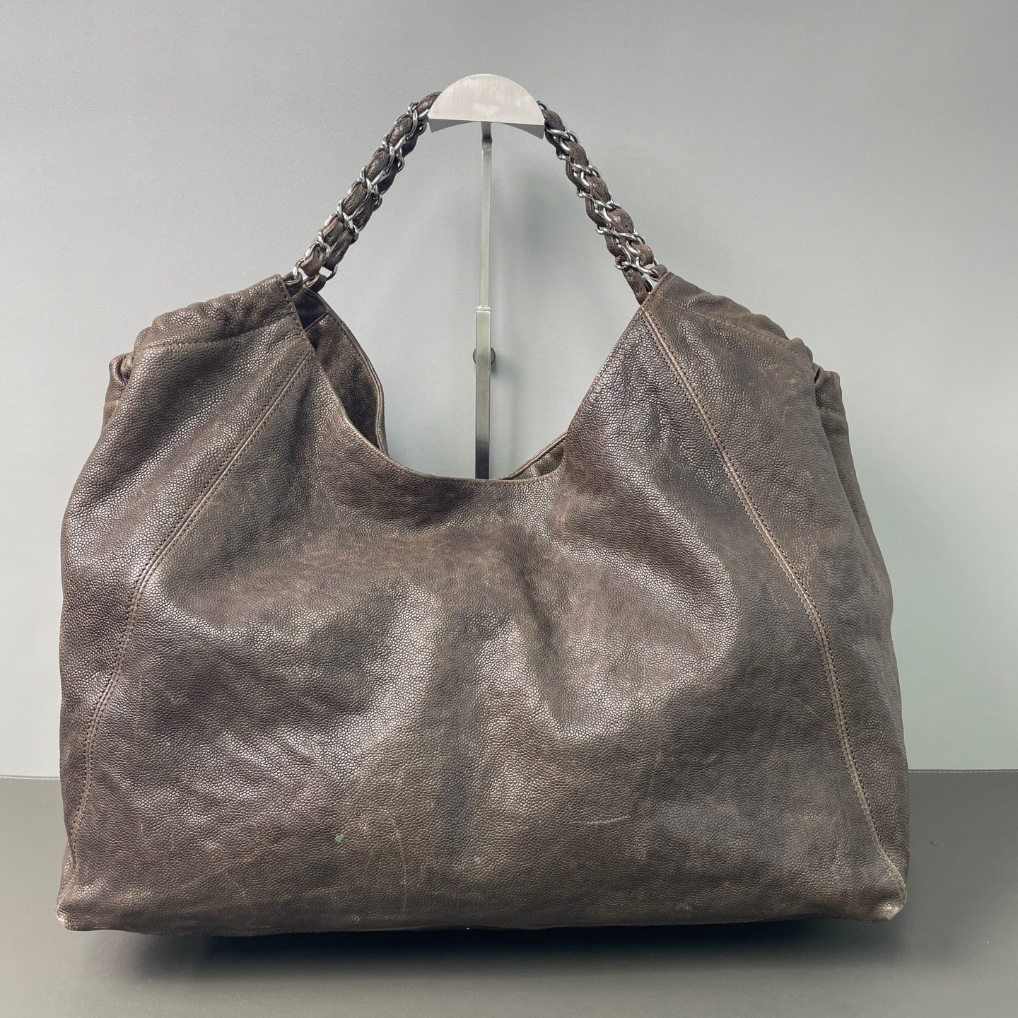 Chanel - Large Shopping Tote - Grained leather - Brown - (Large)