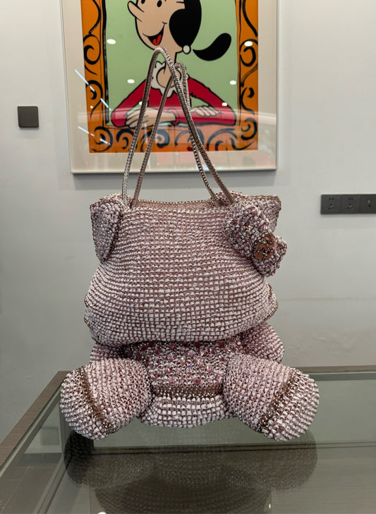 Anteprima - Limited Edition Hello Kitty Wire Handbag - Woven wire (PVC/synthetic) with rhinestone embellishments - Pink - (Large)