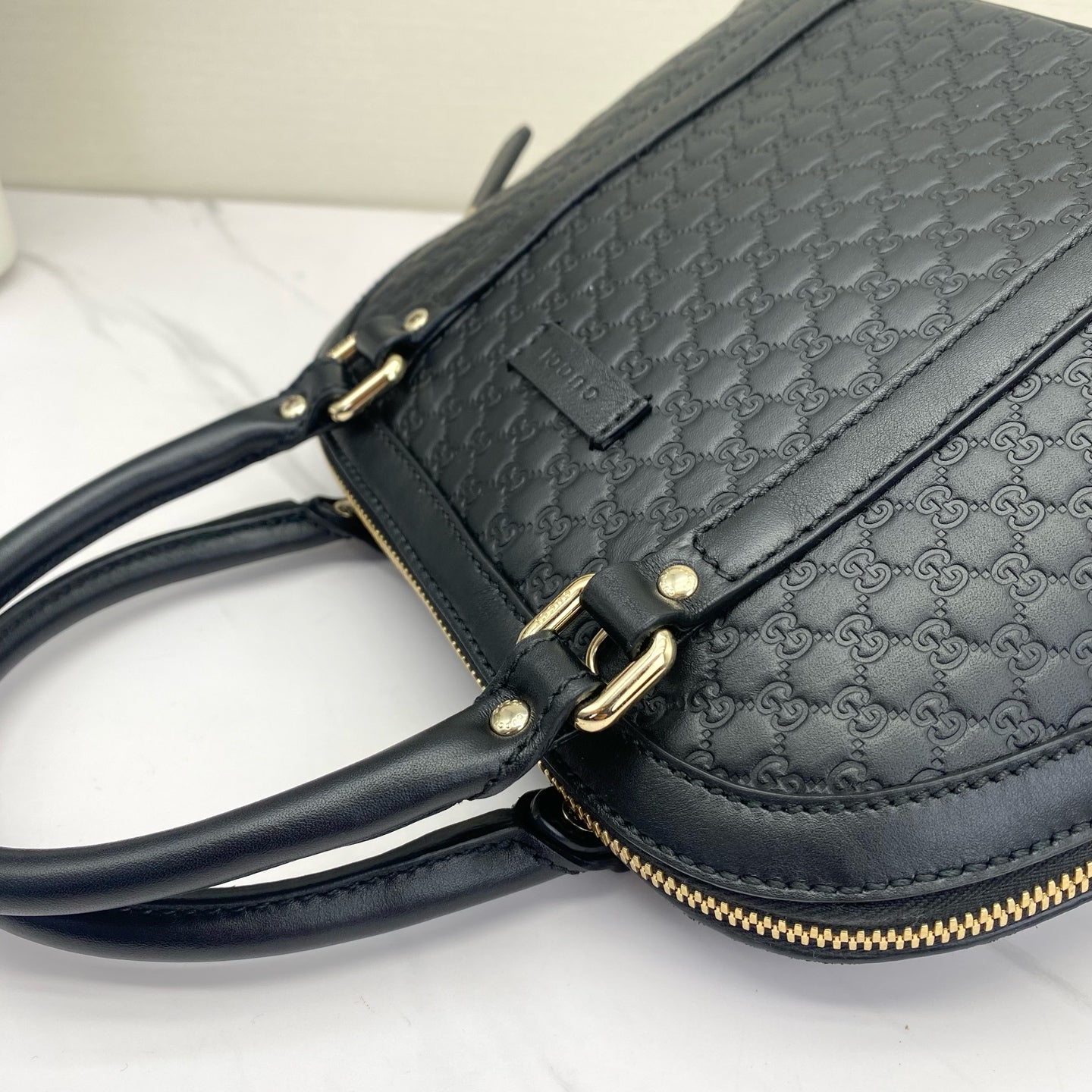 Gucci - Guccissima Dome Bag Small - Leather - Black - (small)
