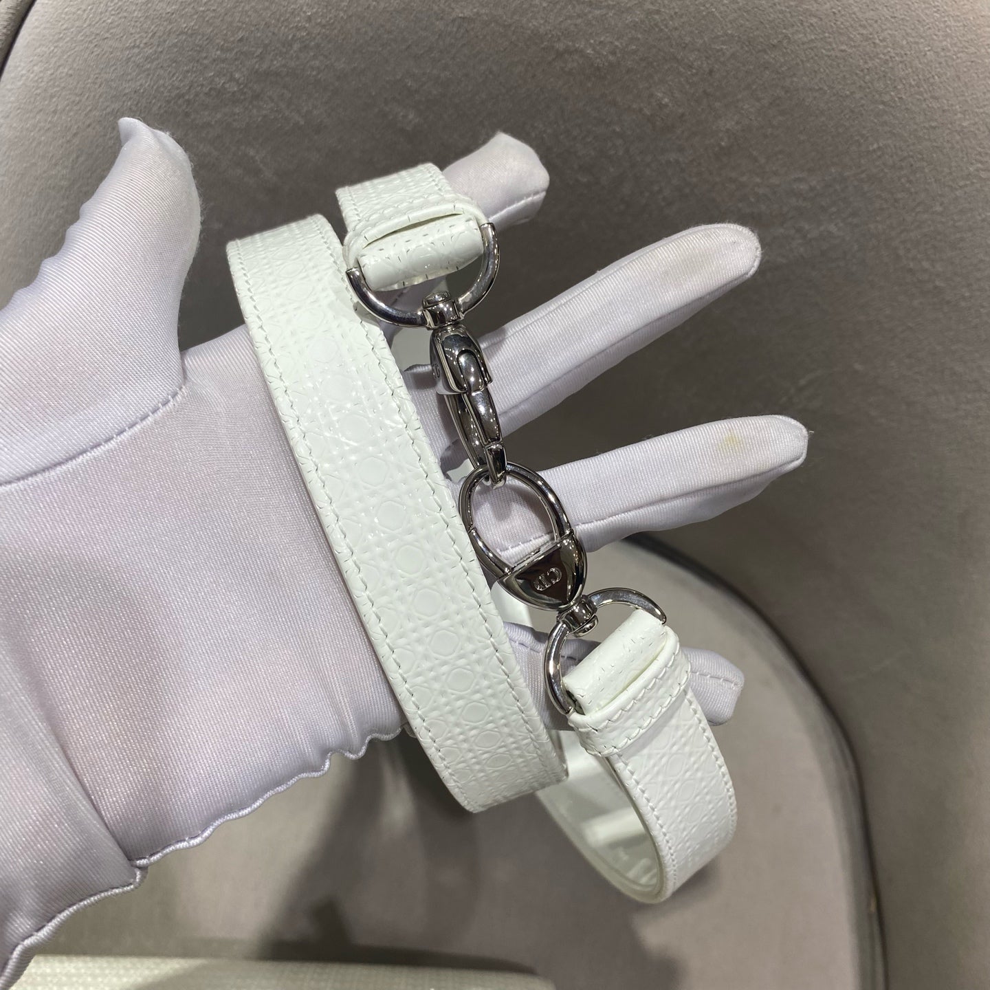 Dior - Lady Dior 5-block - Patent leather - White - (Medium)