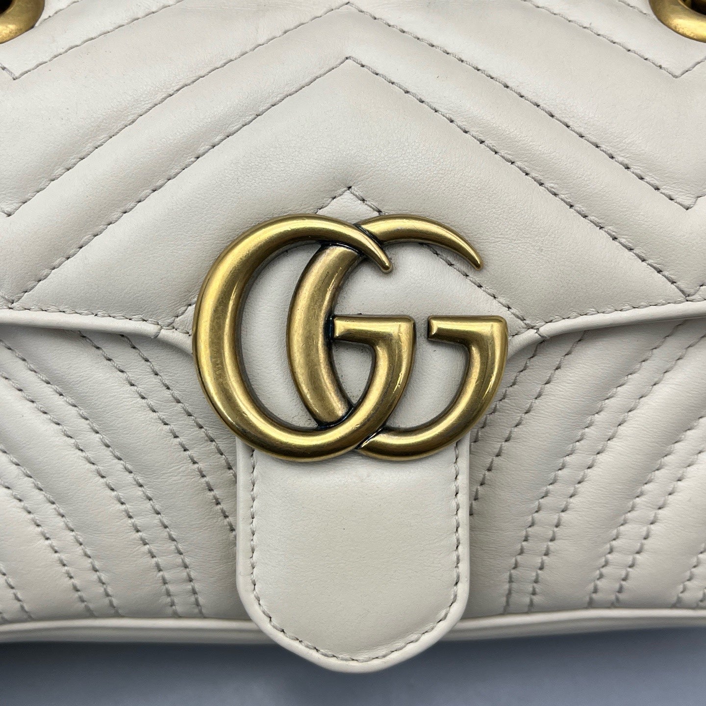 Gucci - GG Marmont Matelassé Mini Bag - Leather - White - (mini)