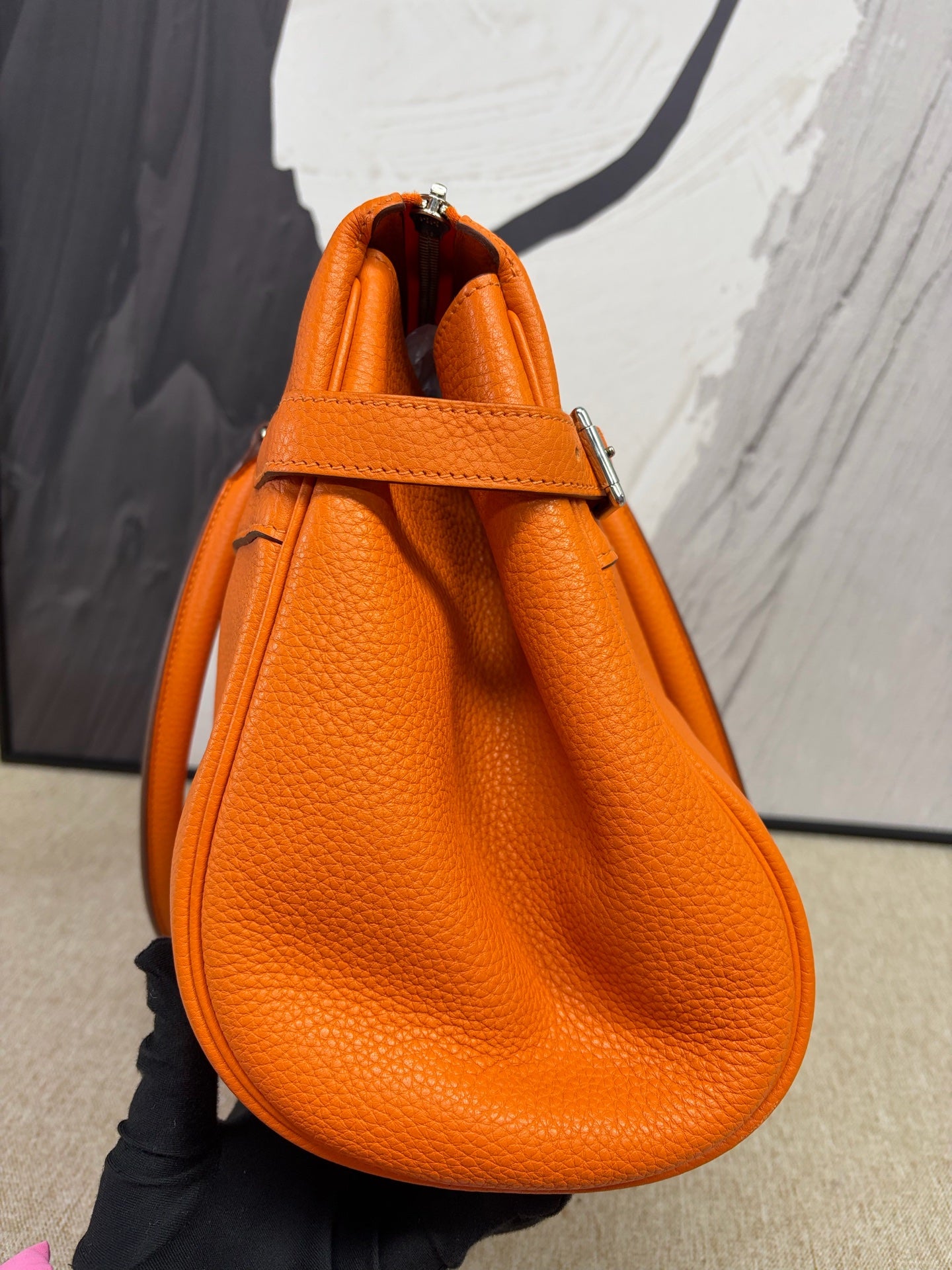 Hermès - Altas - Pebbled leather - Orange - (Large)
