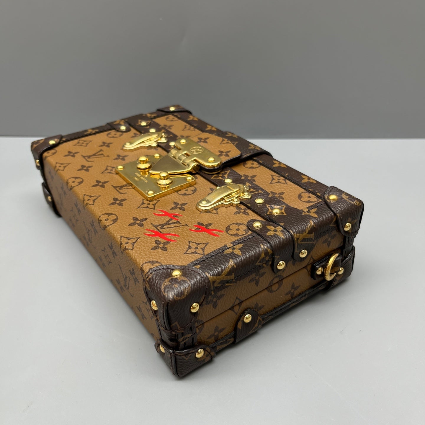 Louis Vuitton - Petite Malle - Monogram coated canvas with leather trim and interior - Brown and Caramel - (Mini)