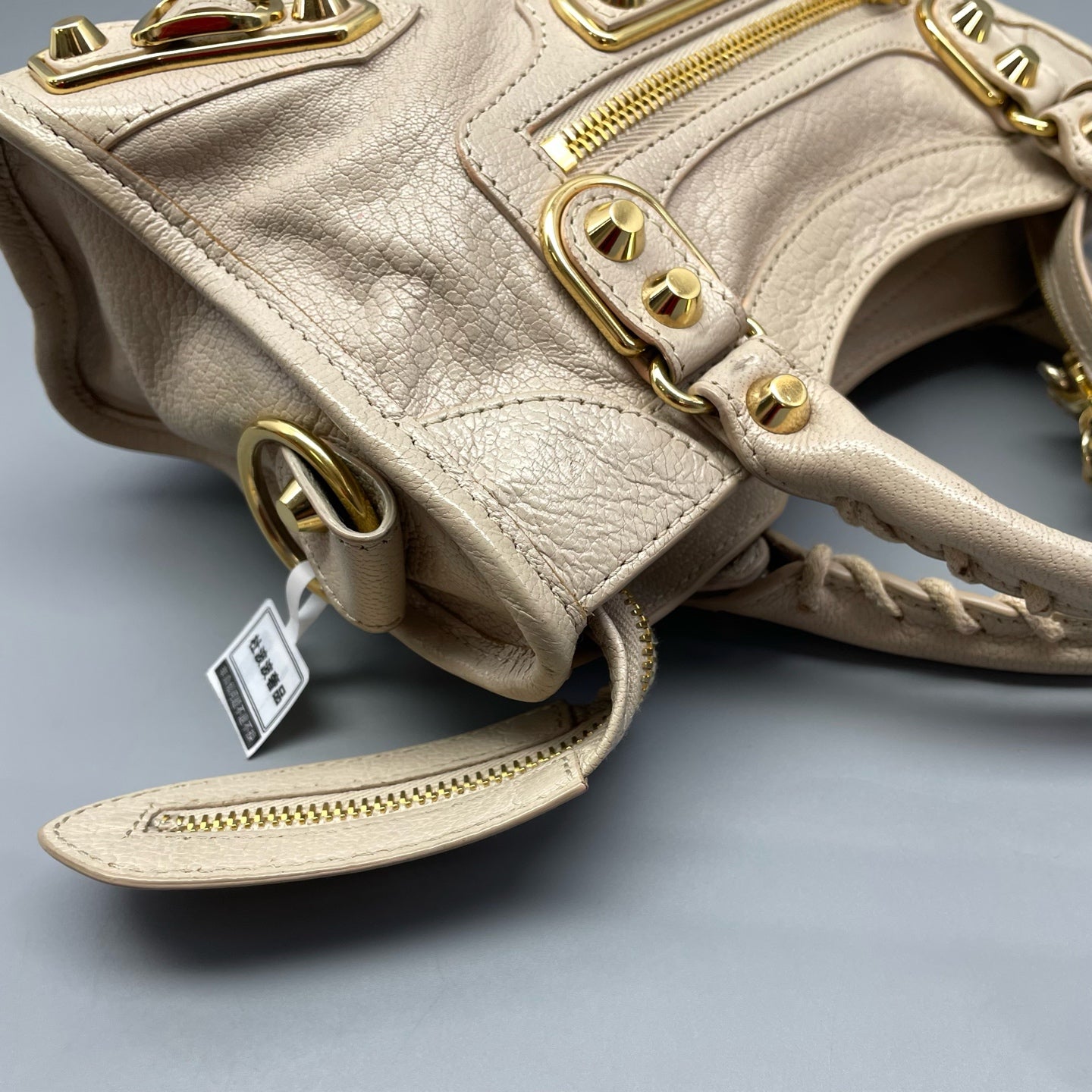 Balenciaga - Mini City - Lambskin leather - Milk Tea Beige with Gold-Tone Hardware - (mini)