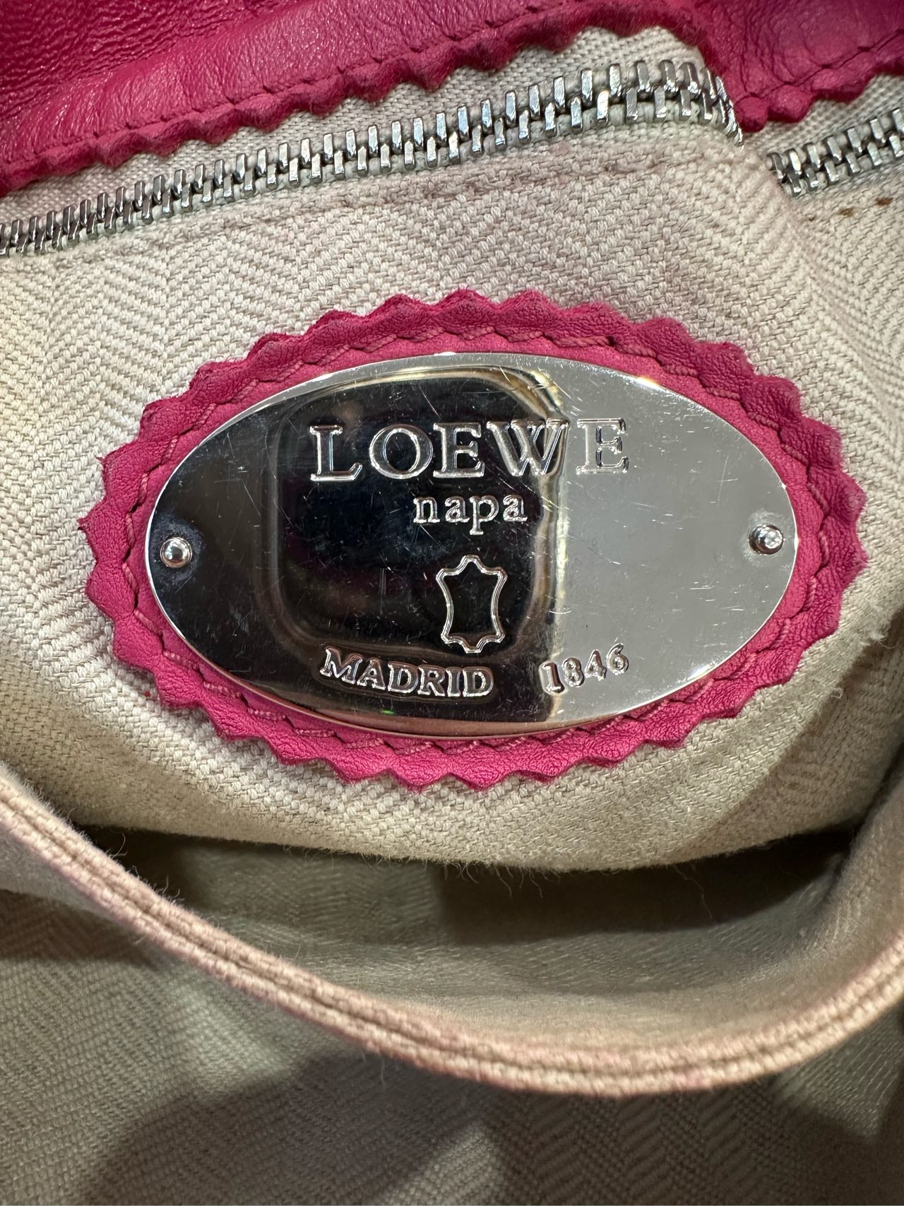 Loewe - Drawstring Tassel Bag - Nappa leather - Pink - (small)