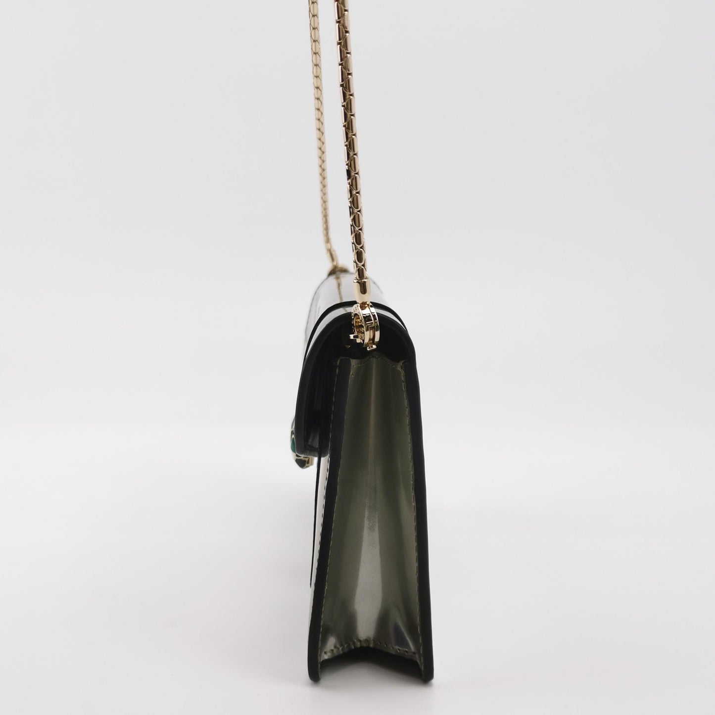 Bvlgari - Serpenti Forever Wallet on Chain - Metallic leather - Silver - (small)