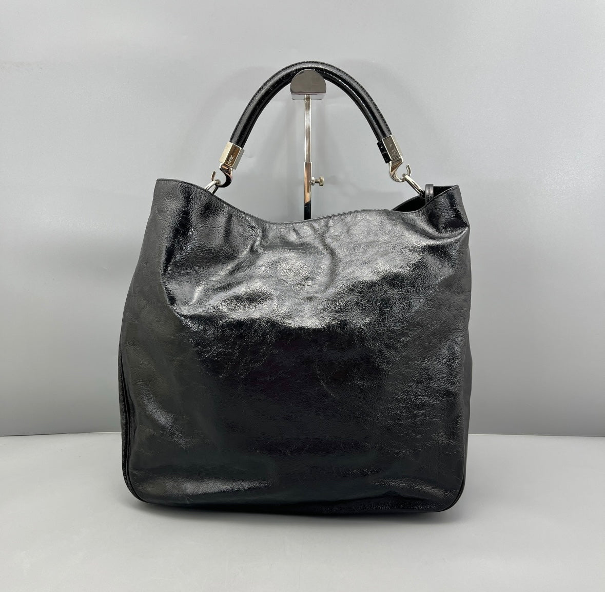 Saint Laurent - Patent Leather Shopper Bag - Patent leather - Black - (large)