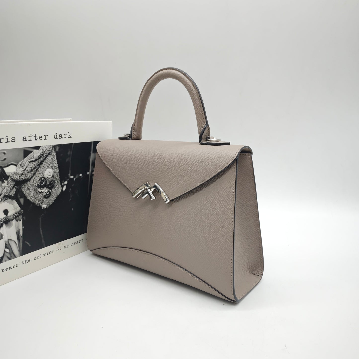 Moynat - Rejane - Grained leather - Elephant Grey with Silver-Tone Hardware - (Small)