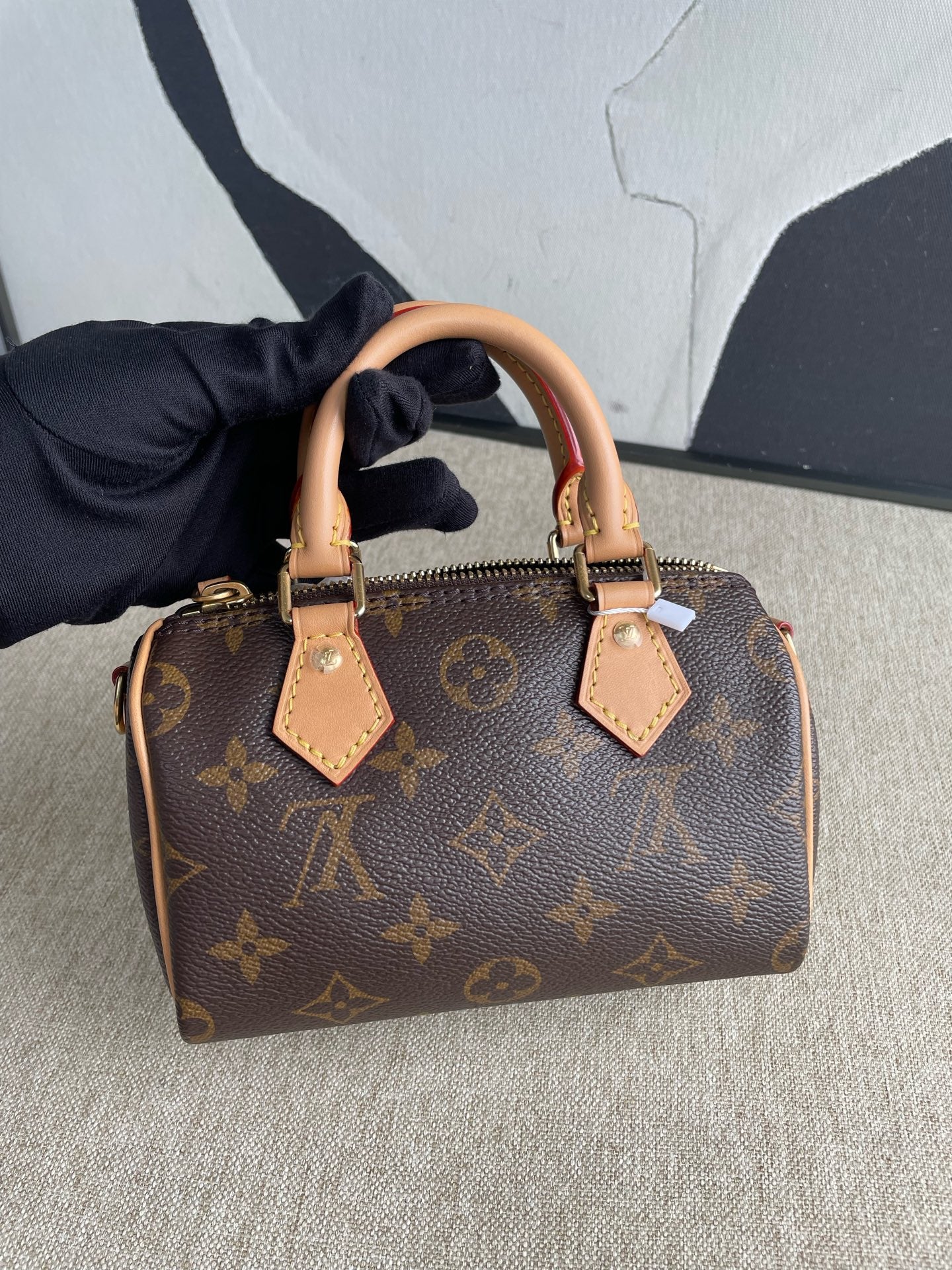 Louis Vuitton - Speedy Nano - Monogram coated canvas with natural Vachetta leather trim and handles - Brown - (mini)
