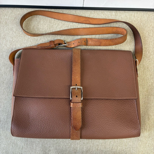 Hermès - Etriviere Messenger Bag - Taurillon Clemence leather - Golden Brown - (Large)