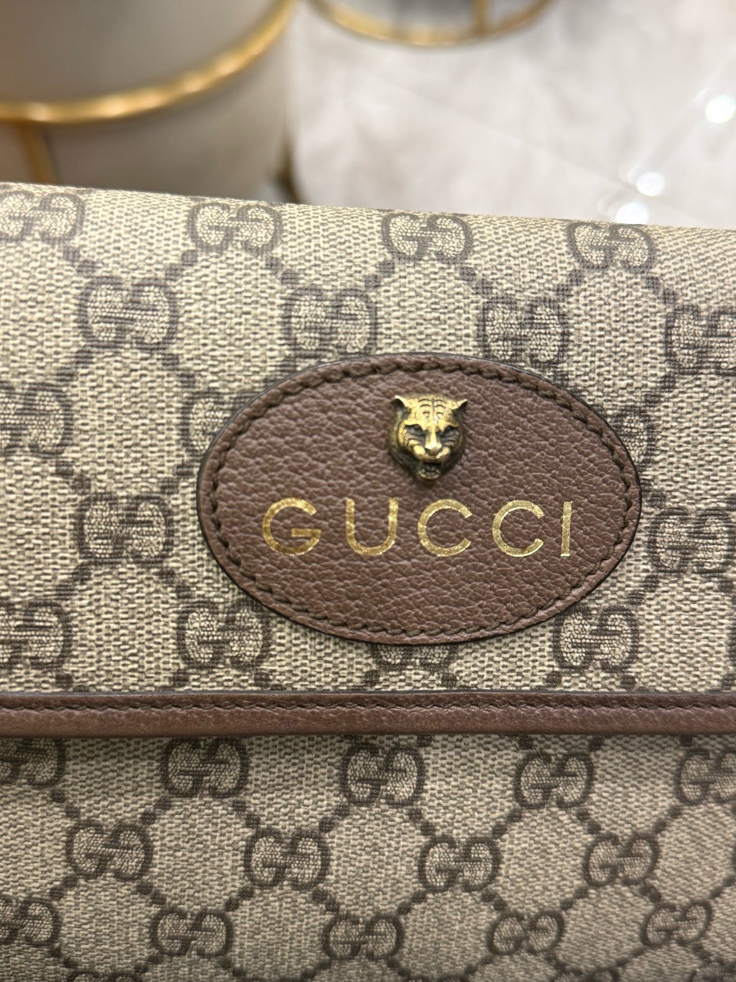 Gucci - Ophidia GG Supreme Tiger Head Belt Bag - Coated canvas with leather trim - Beige - (Small)