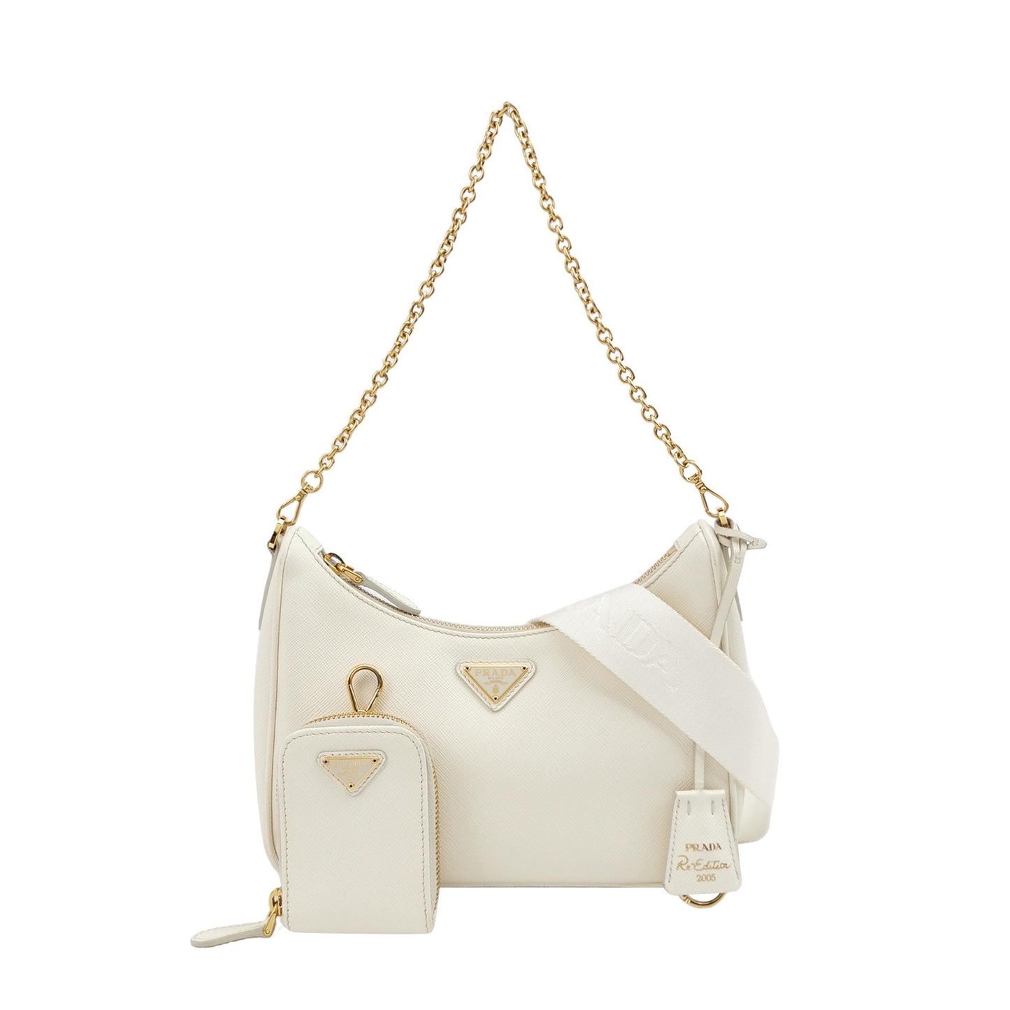 Prada - Re-Edition 2005 Saffiano Shoulder Bag - Saffiano leather - White - (mini)