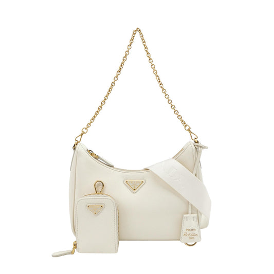 Prada - Re-Edition 2005 Saffiano Shoulder Bag - Saffiano leather - White - (mini)