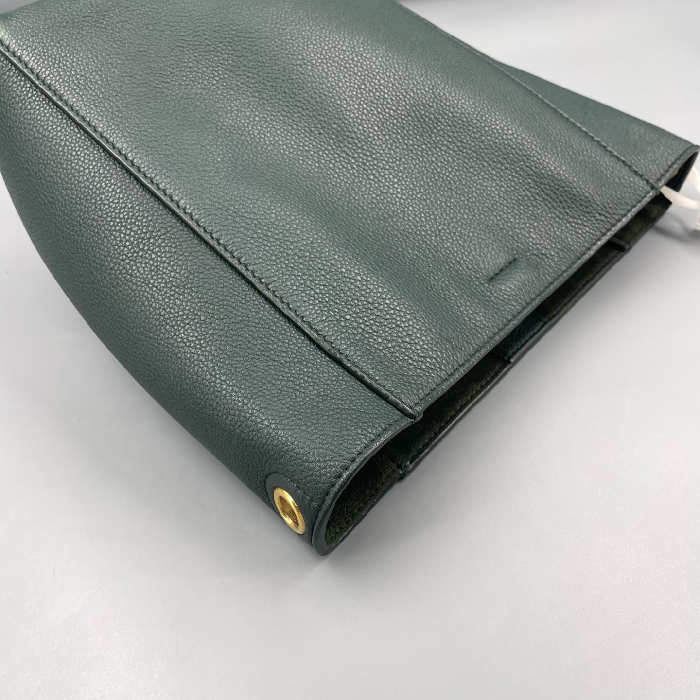 Celine - Small Sangle Bucket Bag (Style 182412L6024) - Grained leather - Dark Green - (Small)