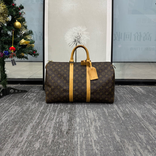 Louis Vuitton - Keepall 45 - Monogram canvas with Vachetta leather trim - Brown - (Large)