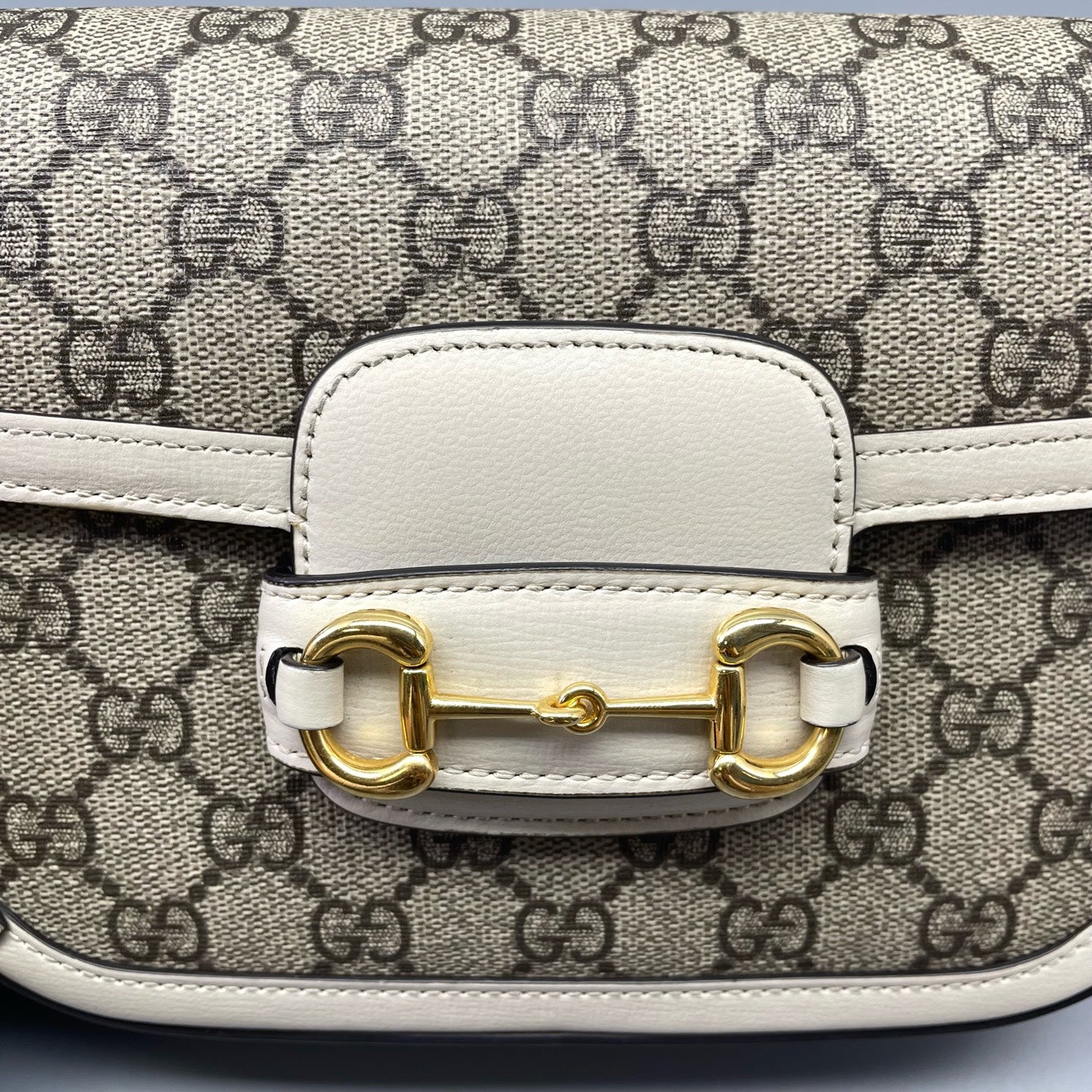 Gucci - Horsebit 1955 Mini - Coated canvas with leather trim - White - (mini)