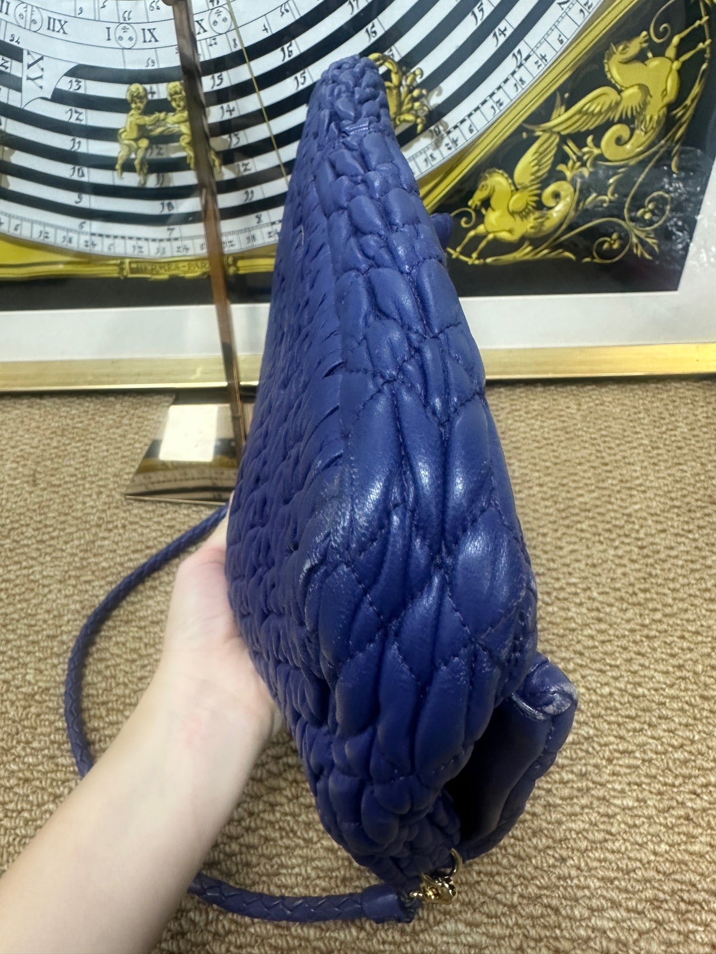 Miu Miu - Matelassé Jeweled Large Crossbody Bag - Leather - Purple - (large)