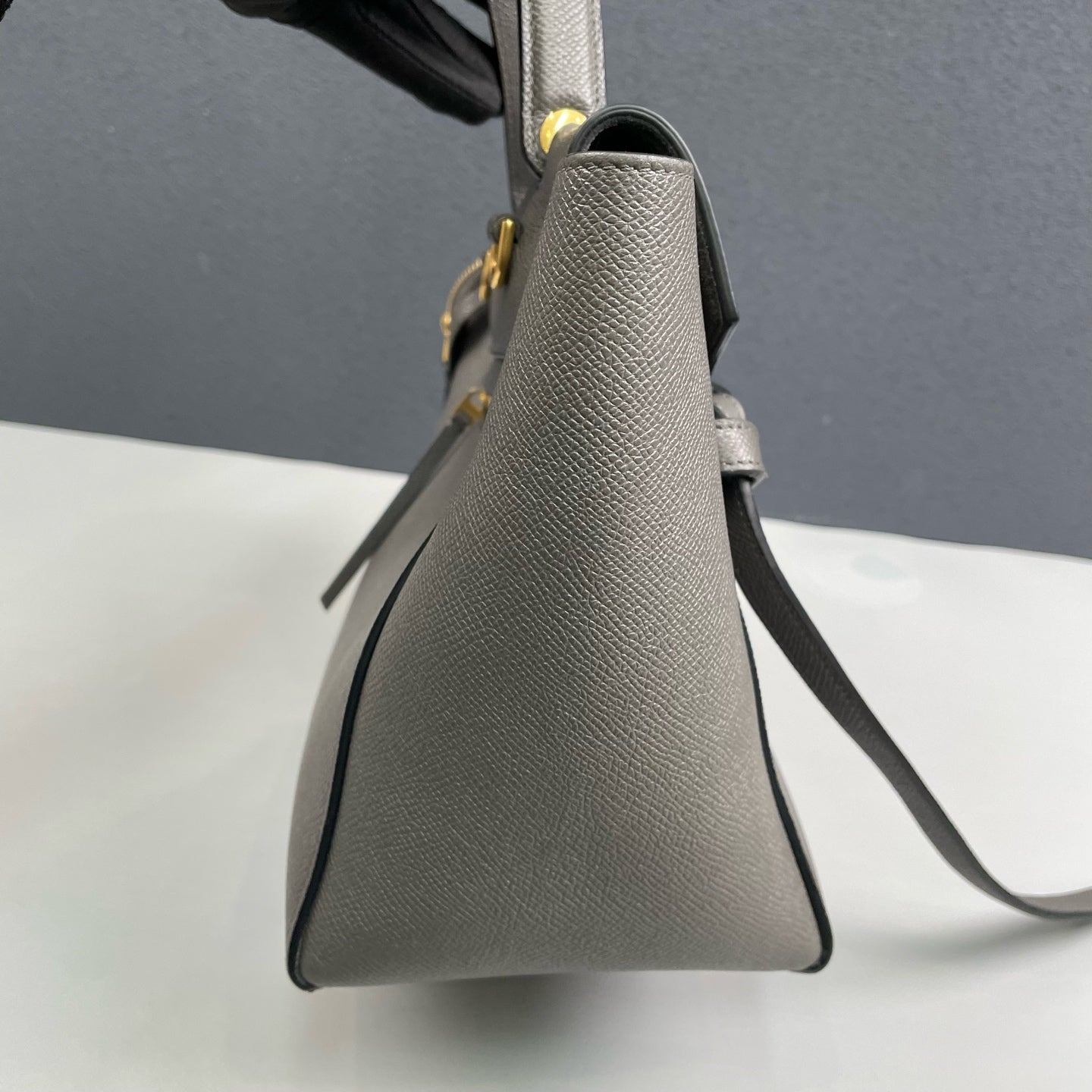 Celine - Belt Bag Micro - Grained Calfskin Leather - Dark Grey - (Micro)