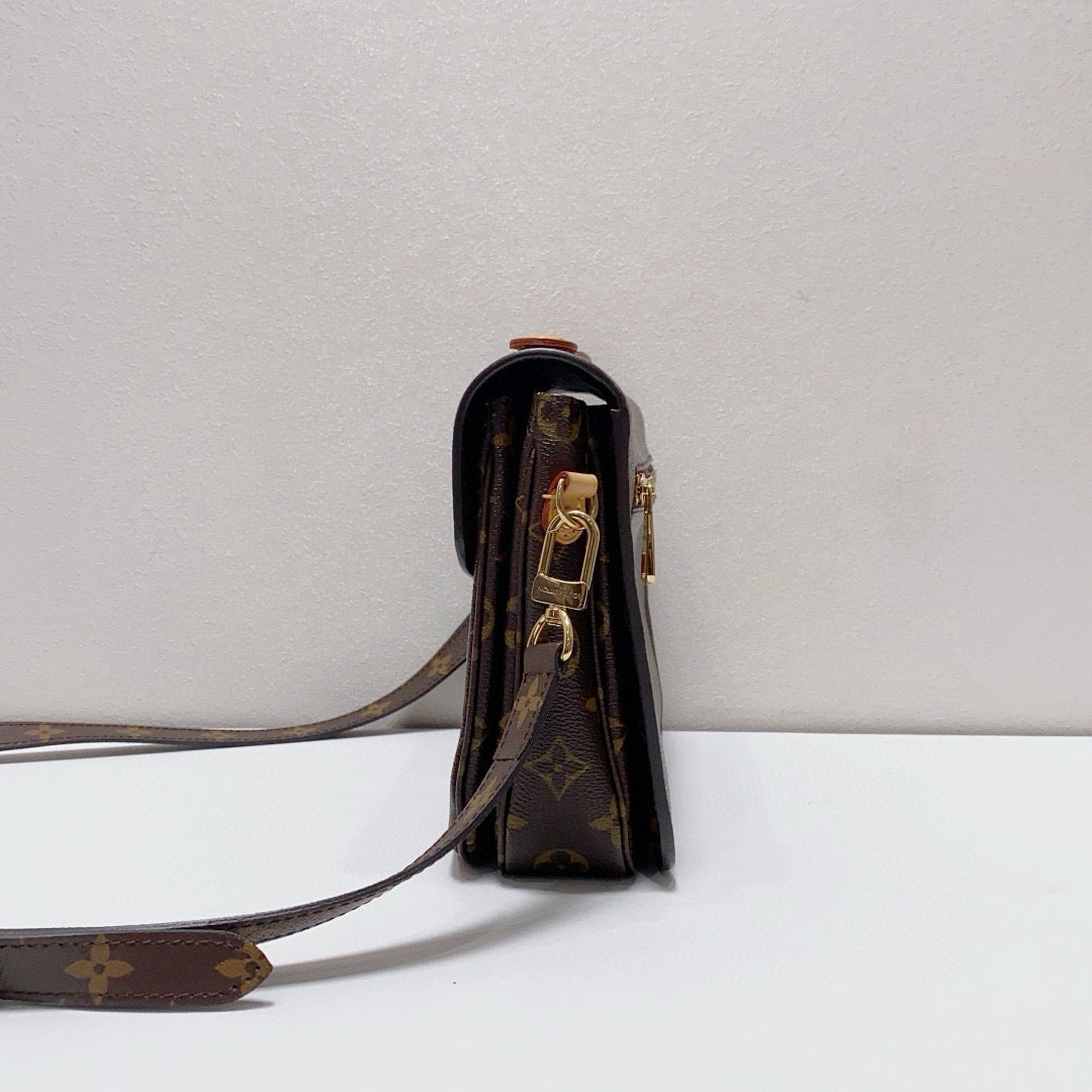 Louis Vuitton - Pochette Metis - Monogram canvas with natural cowhide leather trim - Brown - (medium)