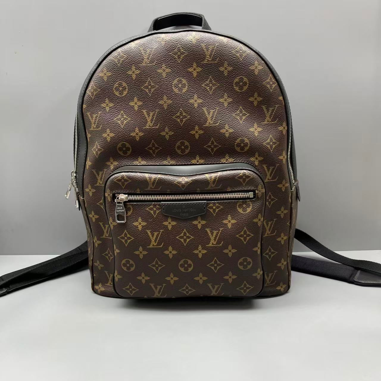 Louis Vuitton - Josh Backpack - Monogram coated canvas with leather trim - Brown - (large)