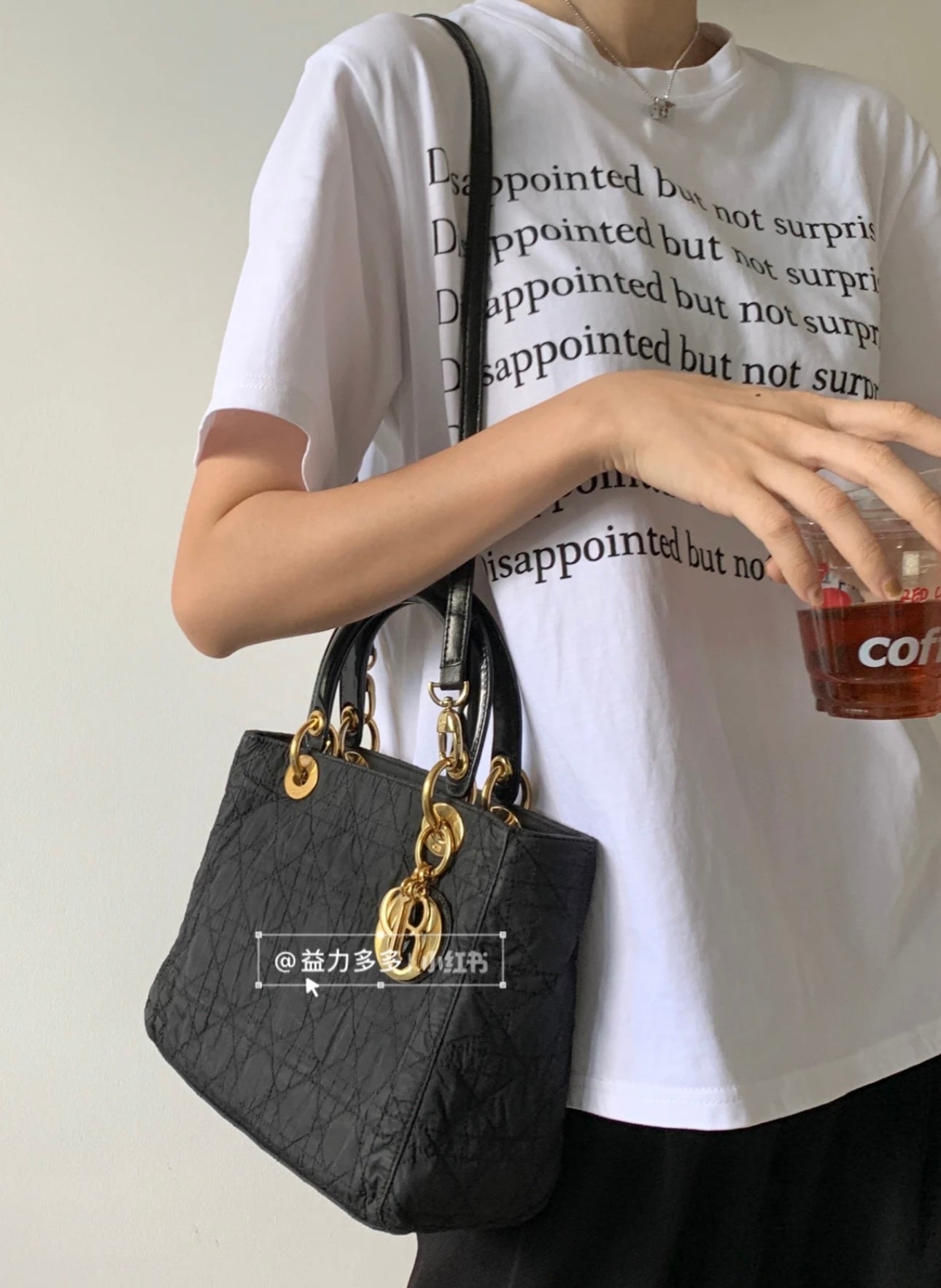 Dior - Lady Dior - Cloth - Black - (large)