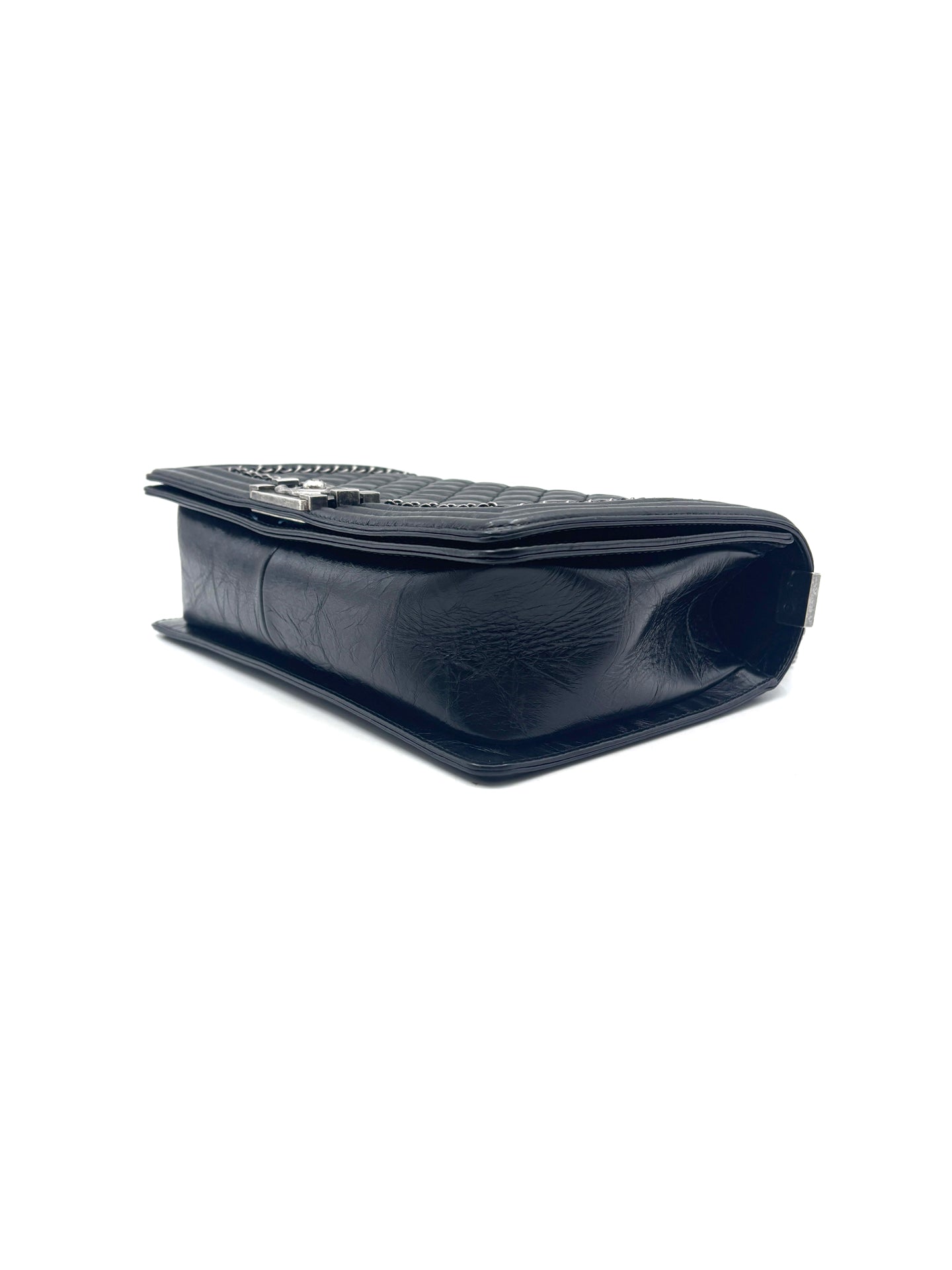 Chanel - Boy Bag - Aged calfskin leather - Black - (Medium)