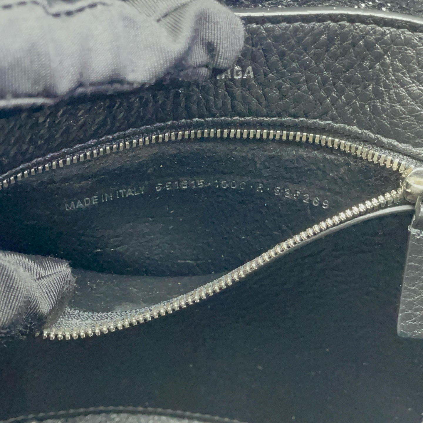 Balenciaga - Perforated Letter Tote Bag - Grained leather - Black - (Small)