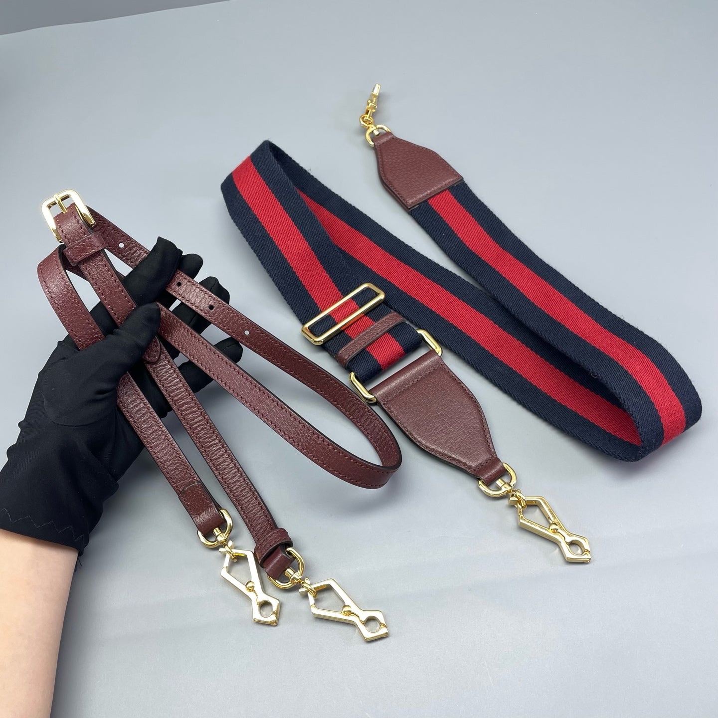 Gucci - Gucci 1955 Mini Top Handle Bag - GG Supreme canvas with leather trim - Burgundy - (mini)