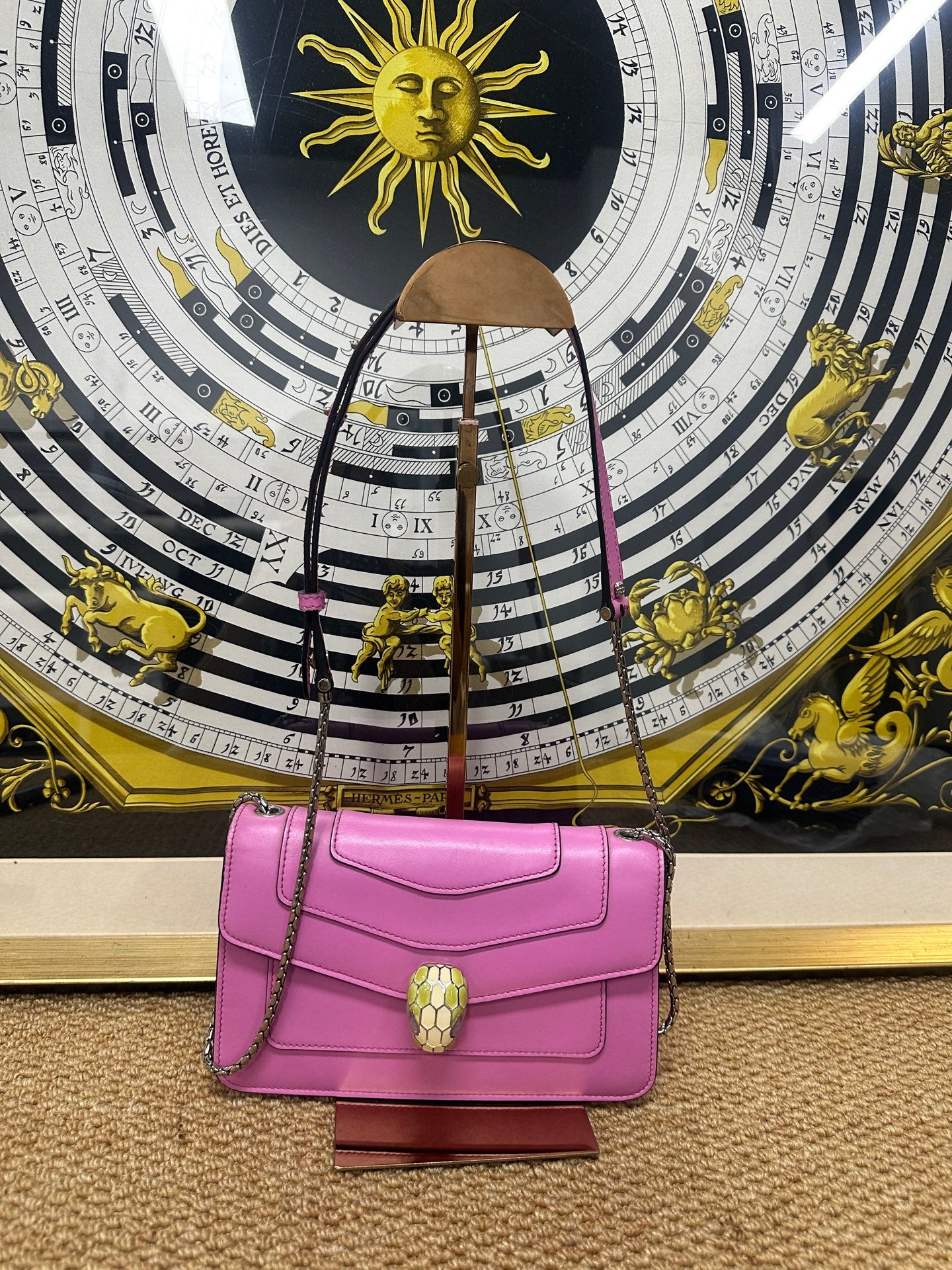Bvlgari - Serpenti Forever Wallet on Chain - Smooth calfskin leather - Pink - (mini)