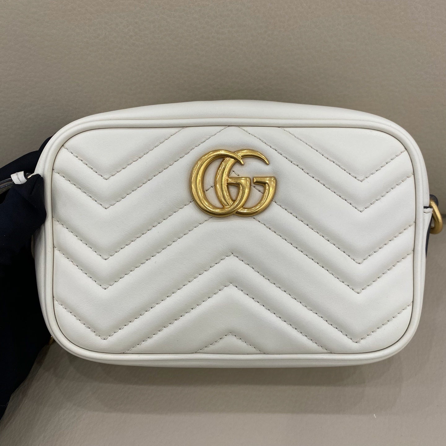 Gucci - GG Marmont Camera Bag - Leather - White - (small)