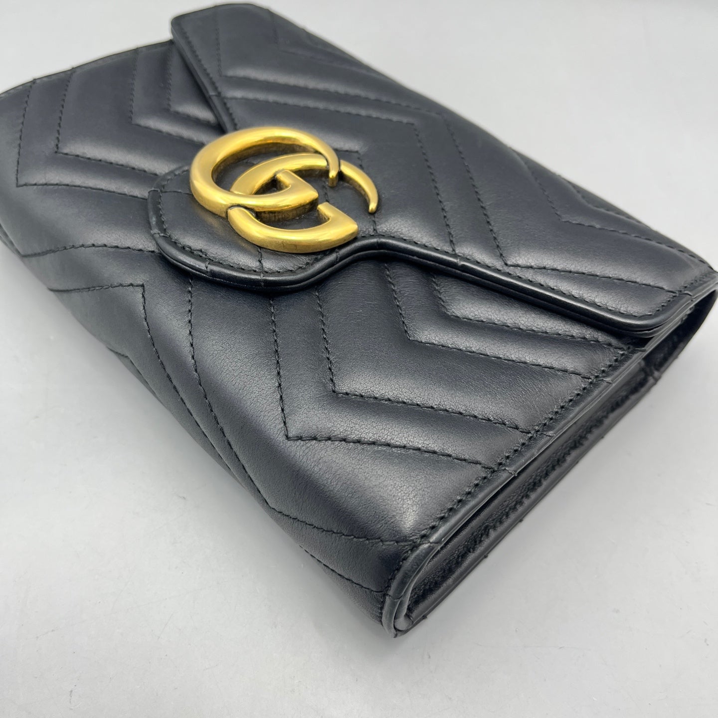 Gucci - Marmont Wallet on Chain - Leather - Black - (mini)