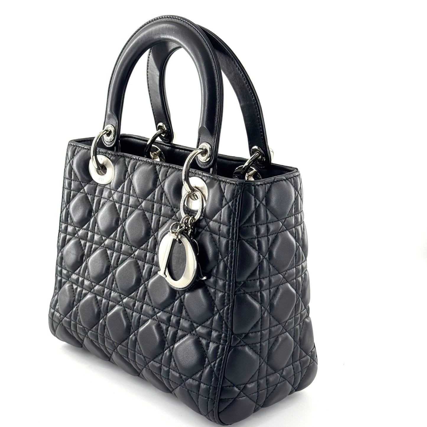 Dior - Lady Dior (Medium) - Lambskin leather - Black - (Medium)